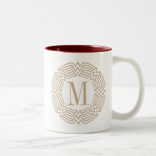 Wonder Woman Greek Pattern Two-Tone Coffee Mug