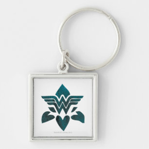 Wonder Woman Grunge Logo Key Ring