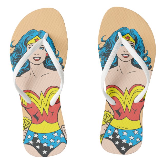 Wonder Woman Hands on Hips Thongs (Footbed)