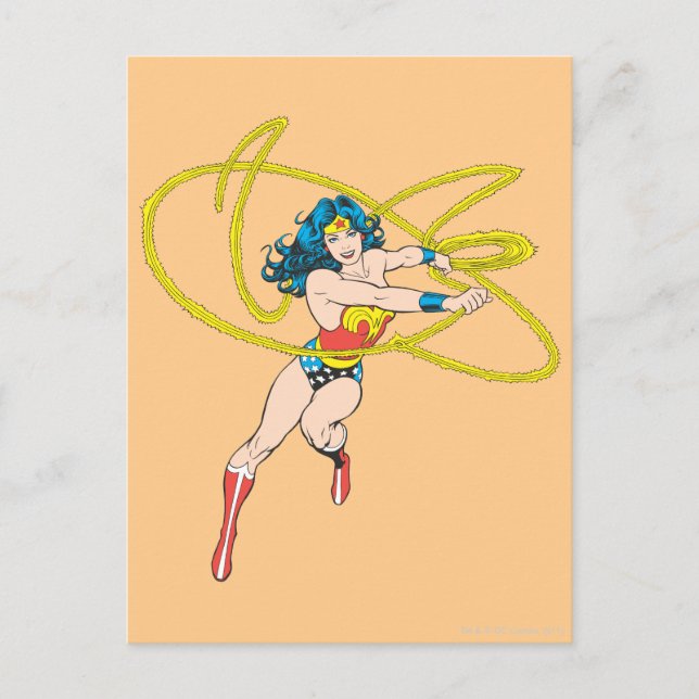 Wonder Woman Holds Lasso 1 Postcard (Front)