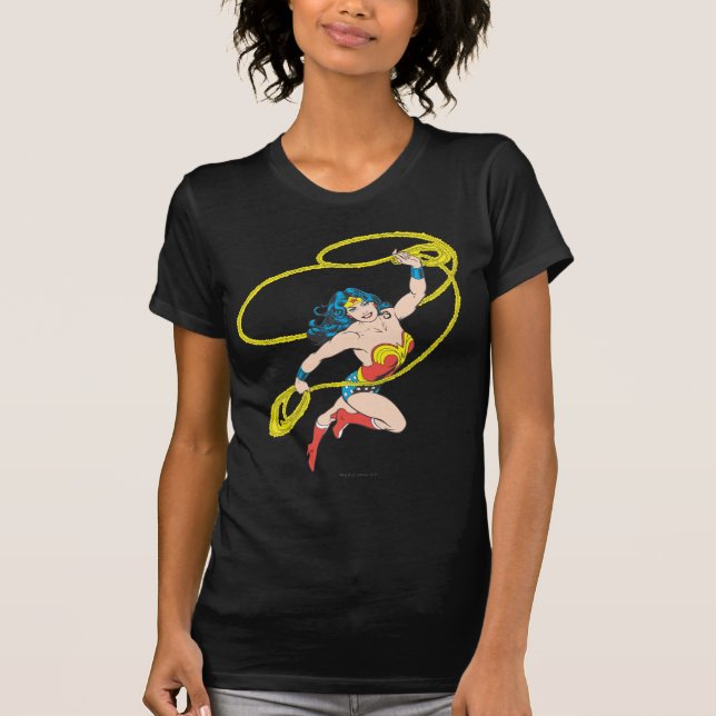 Wonder Woman Holds Lasso 3 T-Shirt (Front)