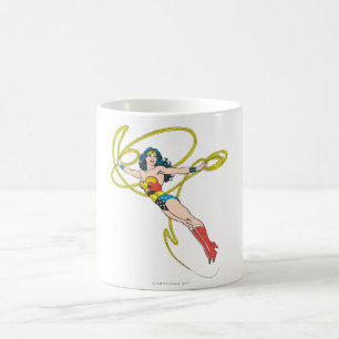 Wonder Woman Holds Lasso 4 Coffee Mug