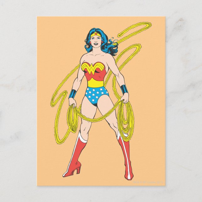 Wonder Woman Holds Lasso 5 Postcard (Front)
