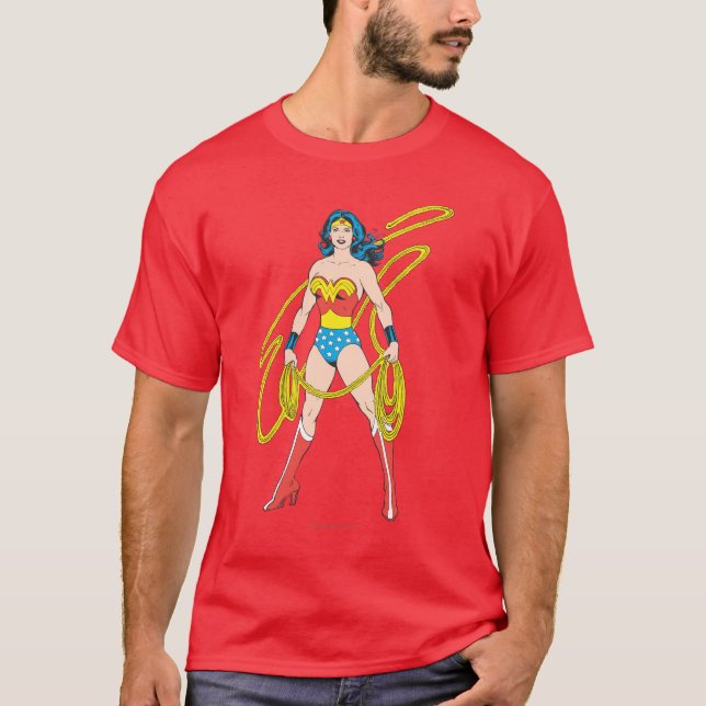 Wonder Woman Holds Lasso 5 T-Shirt (Front)