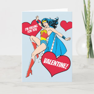 Wonder Woman   I'm Falling For You Valentine Holiday Card