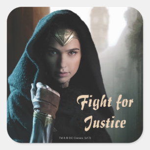 Wonder Woman in Cloak Square Sticker