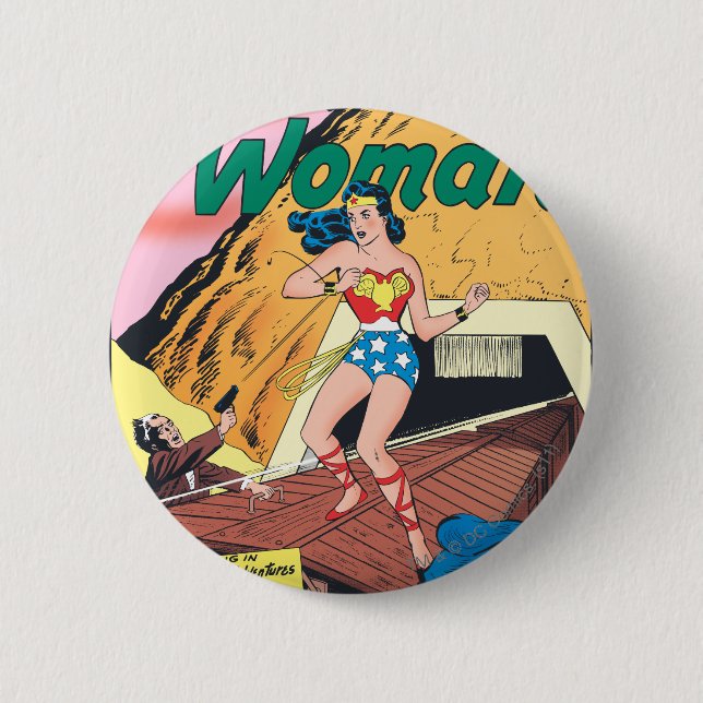 Wonder Woman Invisible Trail 6 Cm Round Badge (Front)