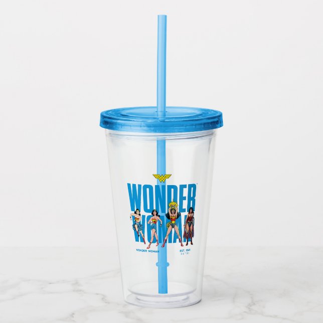 Wonder Woman Legends Forever Graphic Acrylic Tumbler (Front)