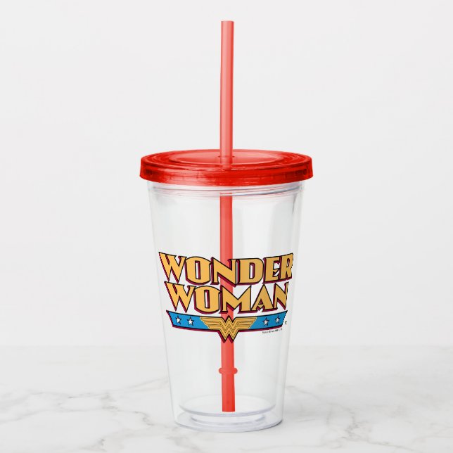 Wonder Woman Logo 2 Acrylic Tumbler (Front)