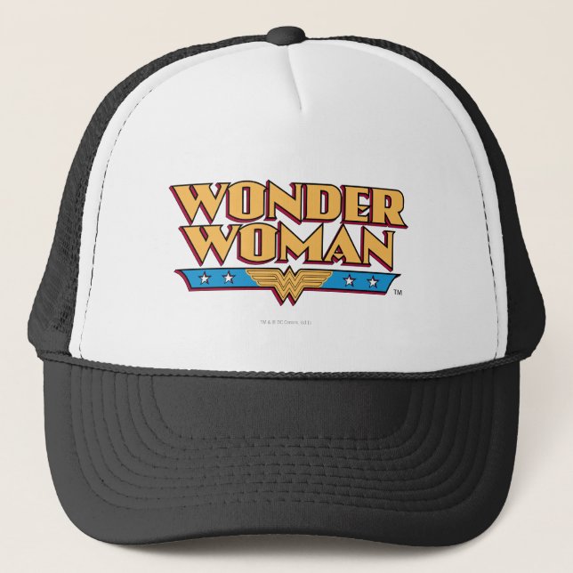 Wonder Woman Logo 2 Trucker Hat (Front)
