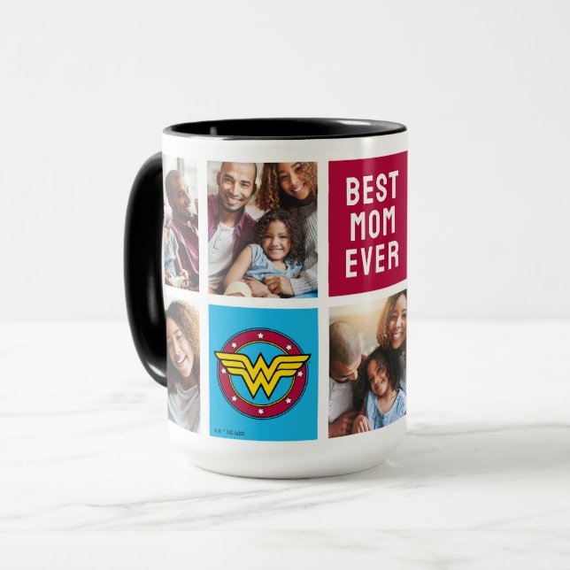 Wonder Woman Logo | Mum Photo Collage Mug (Front Left)