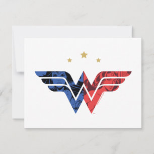 Wonder Woman Modern & Retro Comic Overlay Logo Card