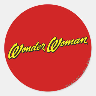 Wonder Woman Name Classic Round Sticker
