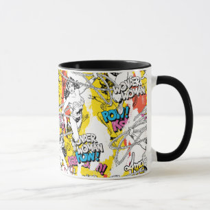 Wonder Woman Neon Pattern Mug