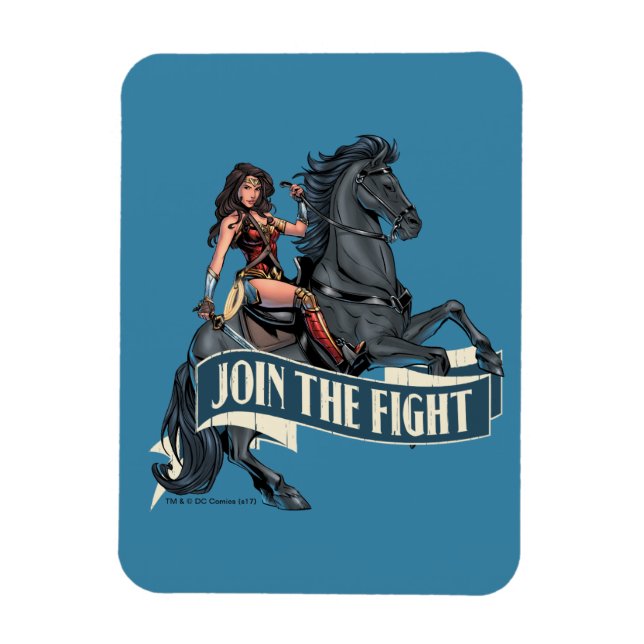 Wonder Woman on Horse Comic Art Magnet (Vertical)