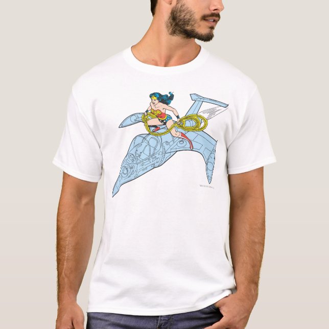 Wonder Woman on Spaceship T-Shirt (Front)