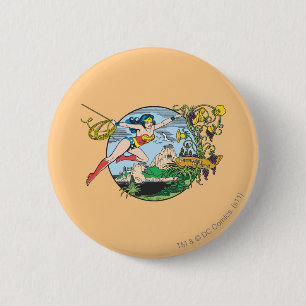 Wonder Woman Paradise Island 6 Cm Round Badge