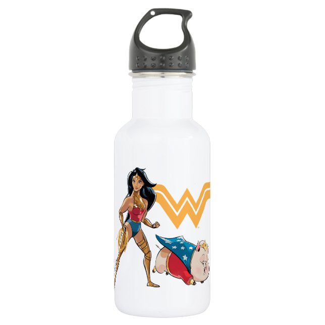 Wonder Woman & PB 532 Ml Water Bottle (Front)