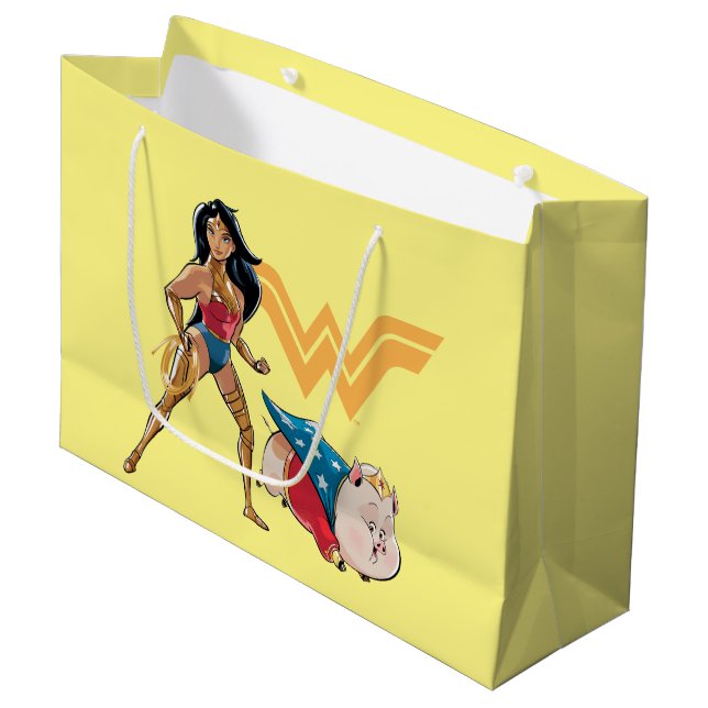 Wonder Woman & PB Large Gift Bag (Front Angled)