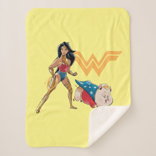Wonder Woman & PB Sherpa Blanket