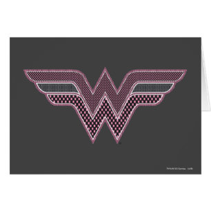 Wonder Woman Pink and Black Chequered Mesh Logo