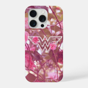 Wonder Woman Pink Camellia Flowers Logo iPhone 15 Pro Case