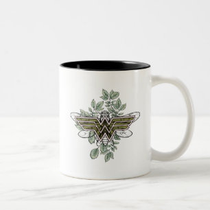 Wonder Woman Queen Bee Logo Two-Tone Coffee Mug