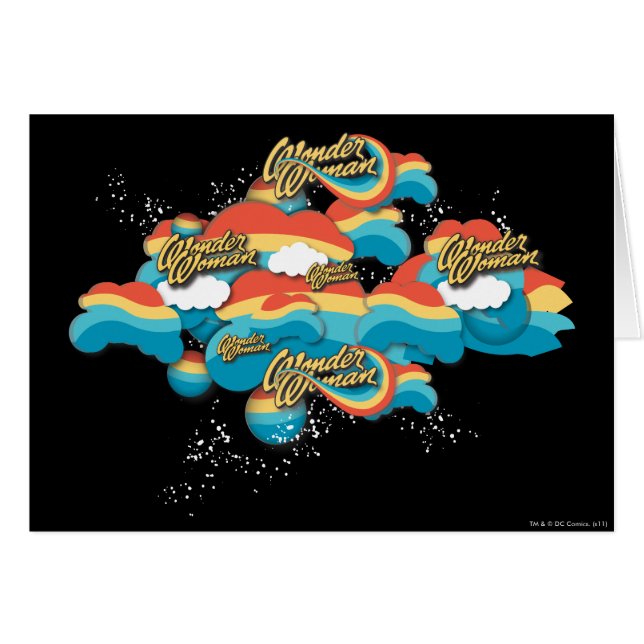 Wonder Woman Rainbow Clouds Pattern (Front Horizontal)
