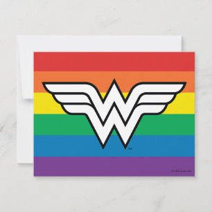 Wonder Woman Rainbow Logo Card