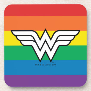 Wonder Woman Rainbow Logo Coaster