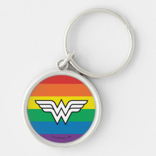 Wonder Woman Rainbow Logo Key Ring