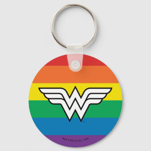 Wonder Woman Rainbow Logo Key Ring