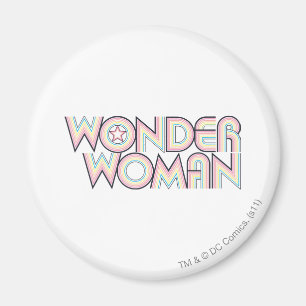 Wonder Woman Rainbow Logo Magnet