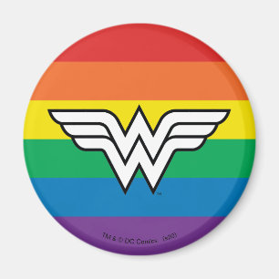 Wonder Woman Rainbow Logo Magnet