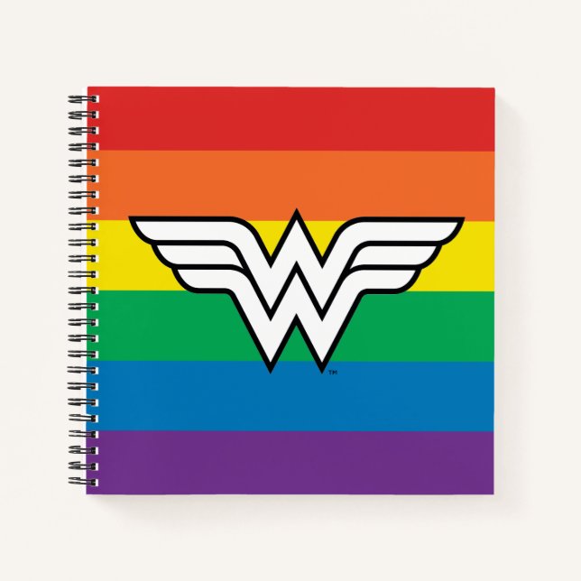 Wonder Woman Rainbow Logo Notebook (Front)