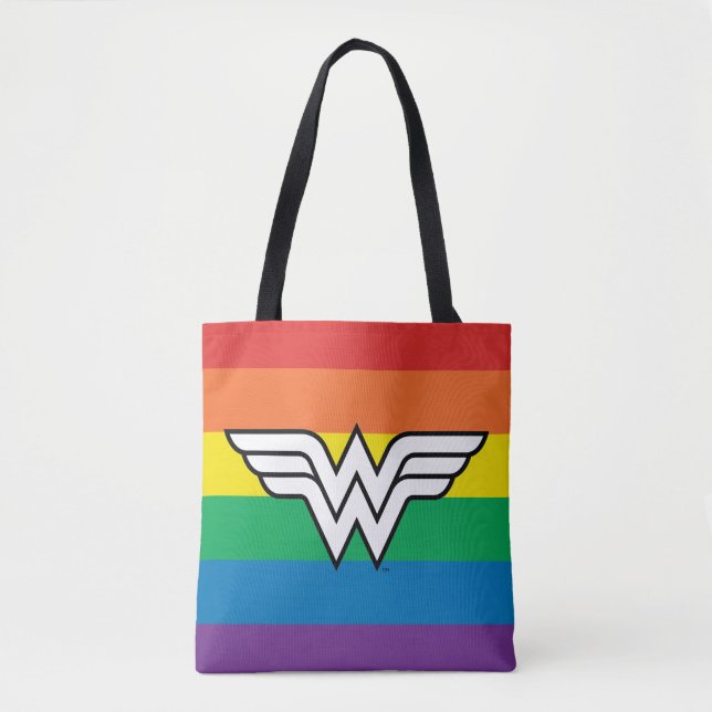 Wonder Woman Rainbow Logo Tote Bag (Front)