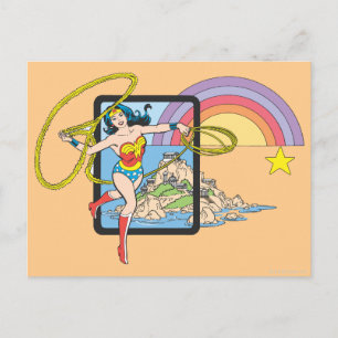 Wonder Woman Rainbow Postcard