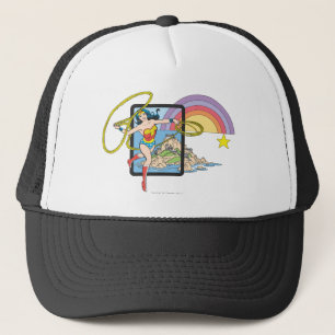 Wonder Woman Rainbow Trucker Hat