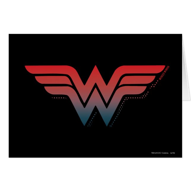 Wonder Woman Red Blue Gradient Logo (Front Horizontal)