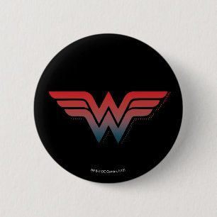 Wonder Woman Red Blue Gradient Logo 6 Cm Round Badge