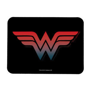 Wonder Woman Red Blue Gradient Logo Magnet