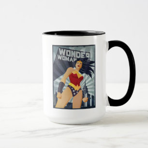 Wonder Woman Retro City Sunburst Mug