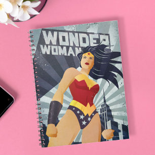 Wonder Woman Retro City Sunburst Notebook