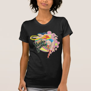 Wonder Woman Retro Flowers T-Shirt