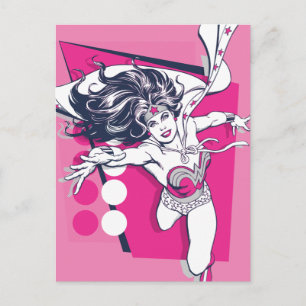 Wonder Woman Retro Glam Character Art Postcard