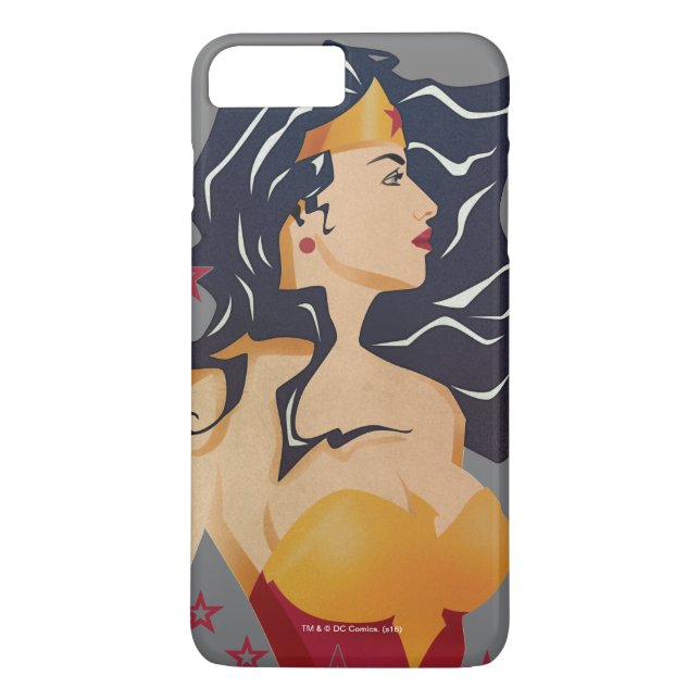 Wonder Woman Retro Profile Sunburst 3 Case-Mate iPhone Case (Back)