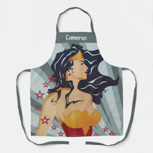 Wonder Woman Retro Profile Sunburst Apron