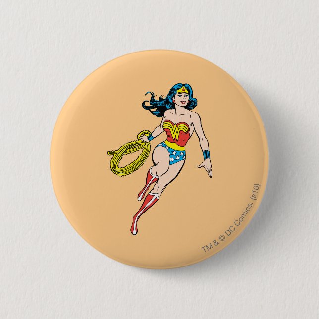 Wonder Woman Run 6 Cm Round Badge (Front)
