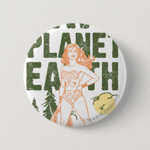 Wonder Woman Save Planet Earth 6 Cm Round Badge