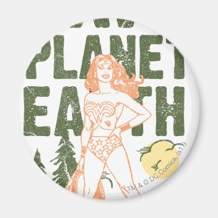 Wonder Woman Save Planet Earth Magnet
